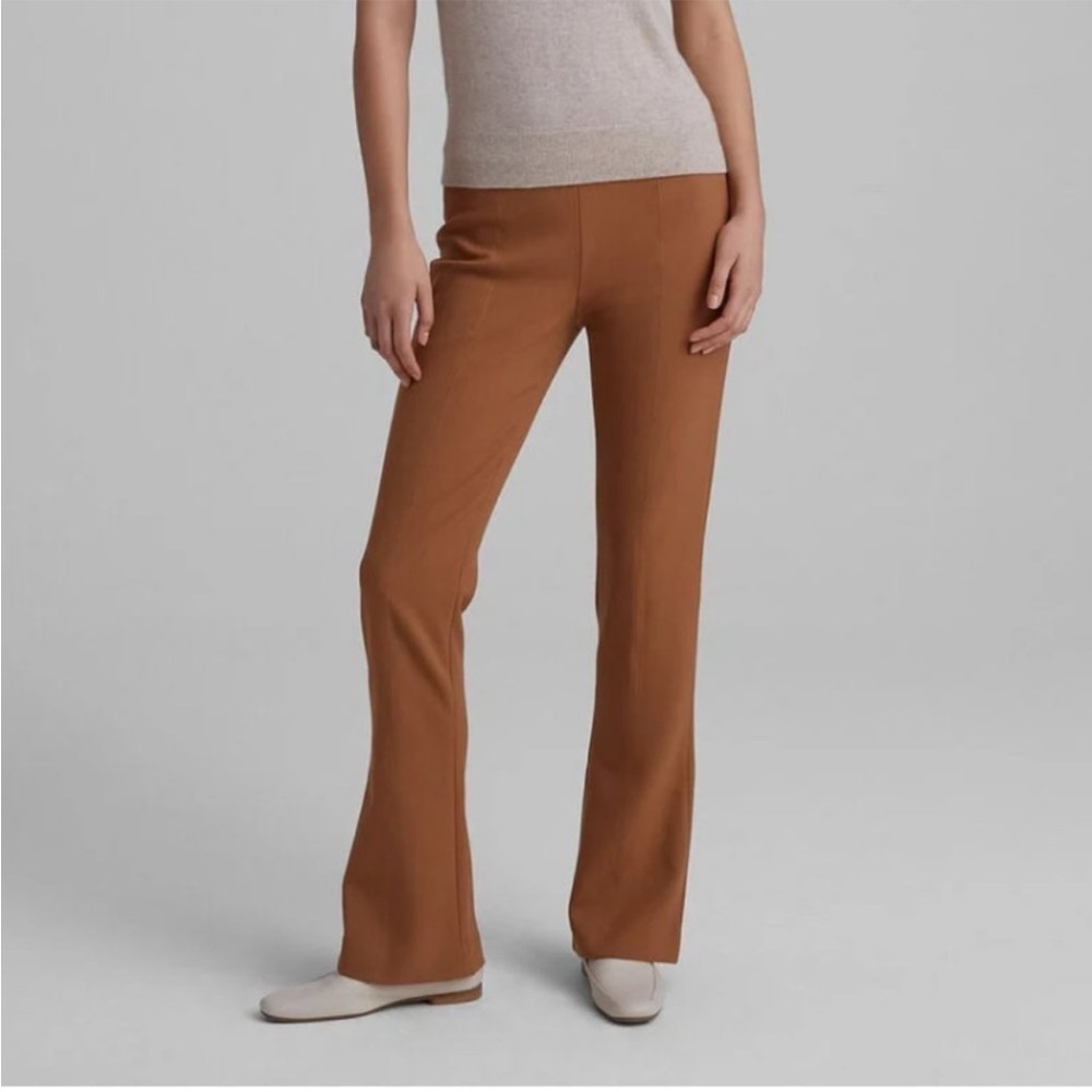 NWT Club Monaco Slim Kick Flare Bootcut Trouser Pant Tan Neutral Classic Career